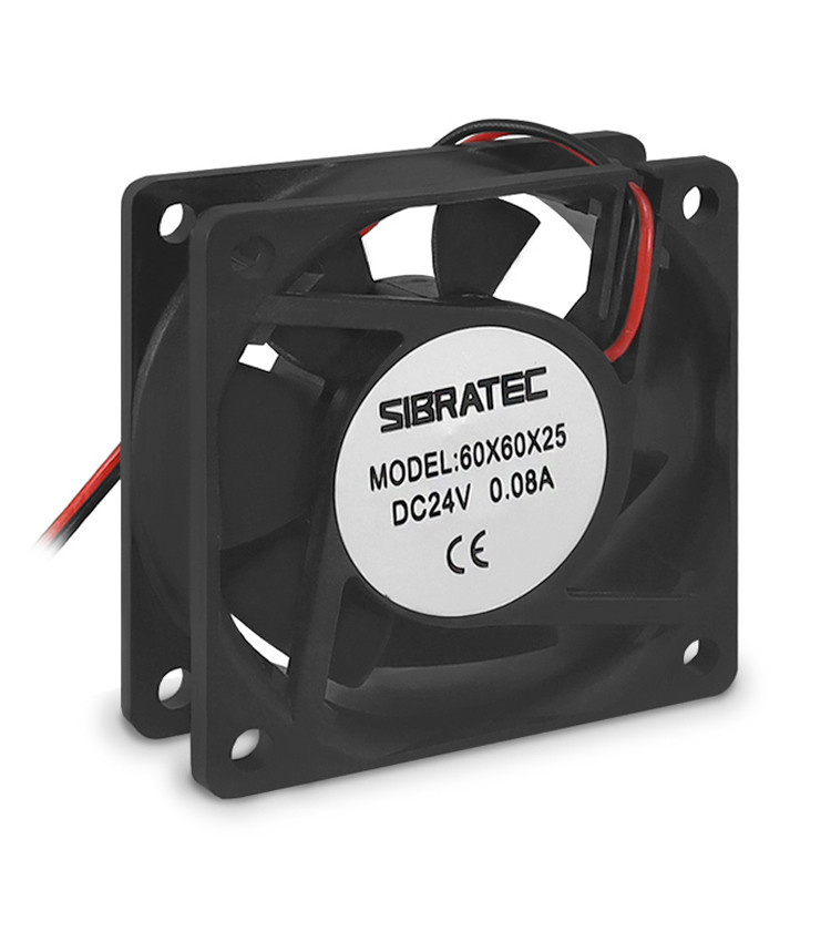 Ventilador Axial 60x60mm Plástico 24Vdc Industrial Ventilador Axial 60x60mm Plástico 24Vdc Industrial