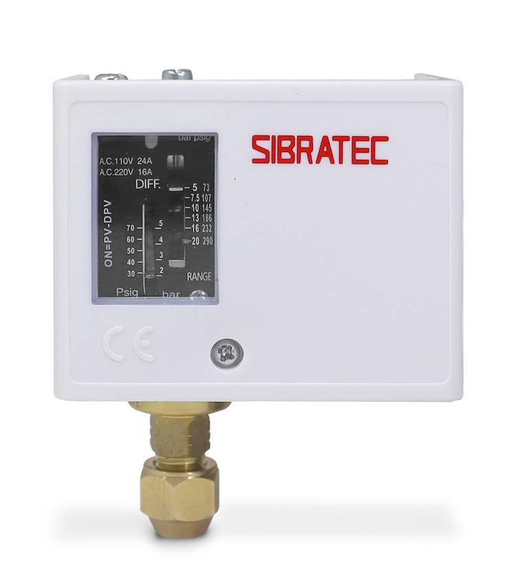 Pressostato Ajuste 4-20Bar com Autoreset e 1 Contato reversível 16A/220Vca - PC20D Pressostato Ajuste 4-20Bar com Autoreset e 1 Contato reversível 16A/220Vca - PC20D