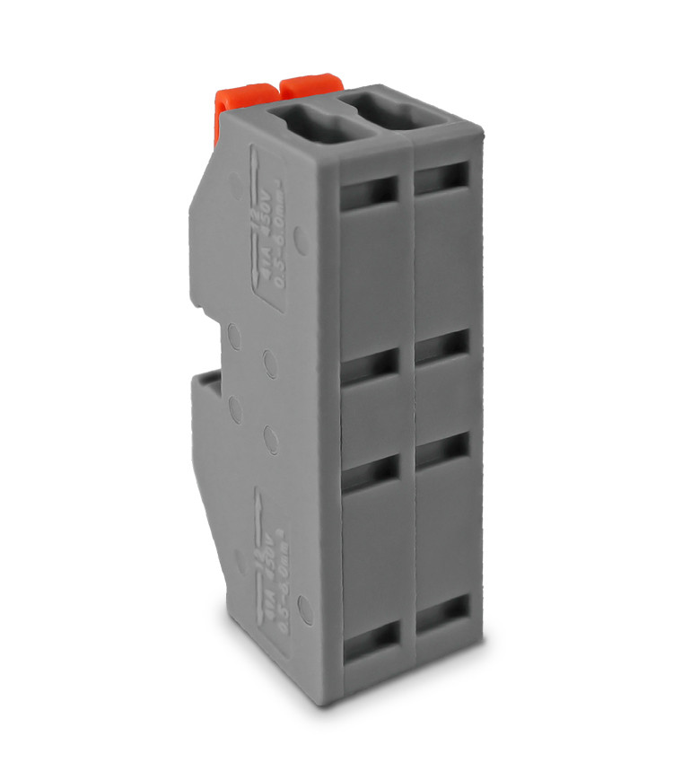 Conector de Emenda Rápida 2 Vias 2 Polos para Cabo até 6mm² Corrente máx. 41A - KV226 Conector de Emenda Rápida 2 Vias 2 Polos para Cabo até 6mm² Corrente máx. 41A - KV226