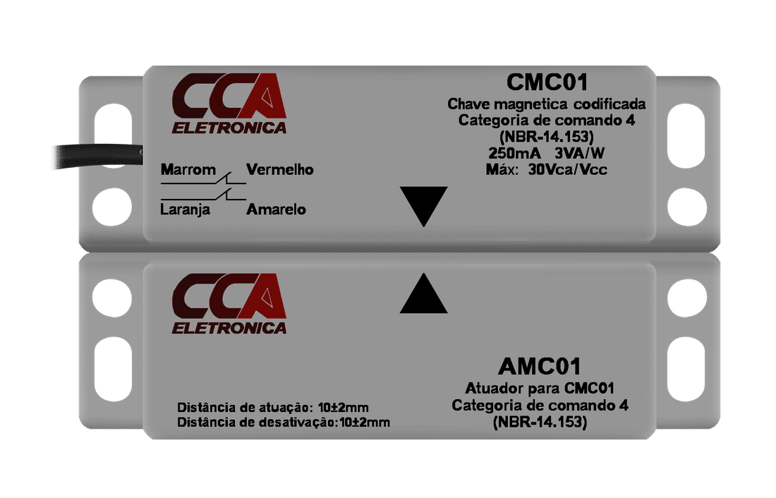 Chave Magnética Codificada 2NF Atuador + Sensor de Proximidade Nr12 - Cmc01 Chave Magnética Codificada 2NF Atuador + Sensor de Proximidade Nr12 - Cmc01