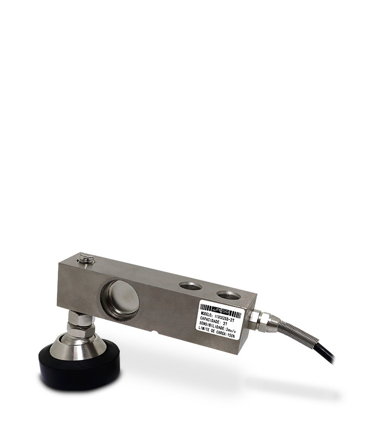 Célula de Carga Tipo I em INOX Capacidade 2.000Kg Rosca M16 e Pé Articulável - I130X2SS-2T