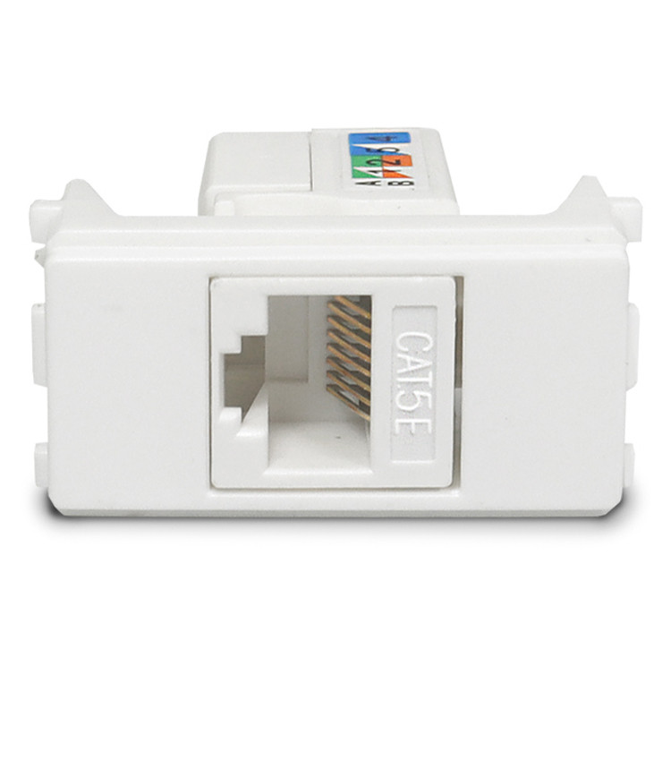 Conector Fêmea Ethernet RJ45 Suporte Trilho Din Categoria 5E - TWRJ45