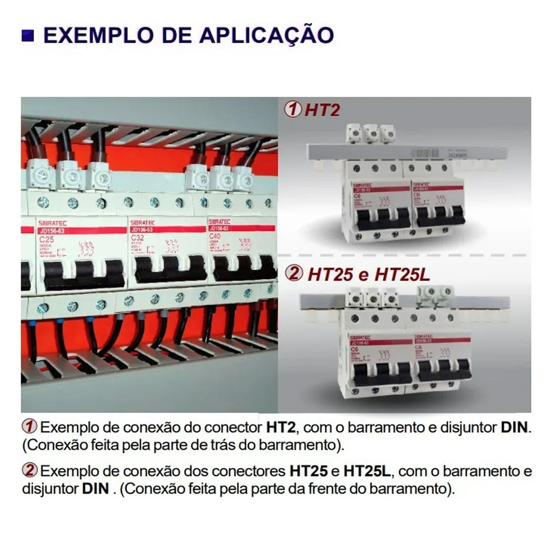 Kit 2 Barramentos Pente 2 Polos + Terra e Neutro + 4 Conector Genérico Quadros de Energia