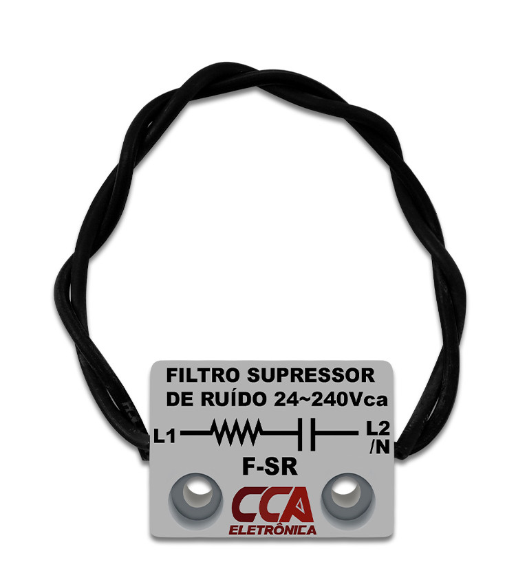 Filtro Diodo Supressor de Surto / Ruido Corrente Alternada 24-240V - F-SR Filtro Diodo Supressor de Surto / Ruido Corrente Alternada 24-240V - F-SR