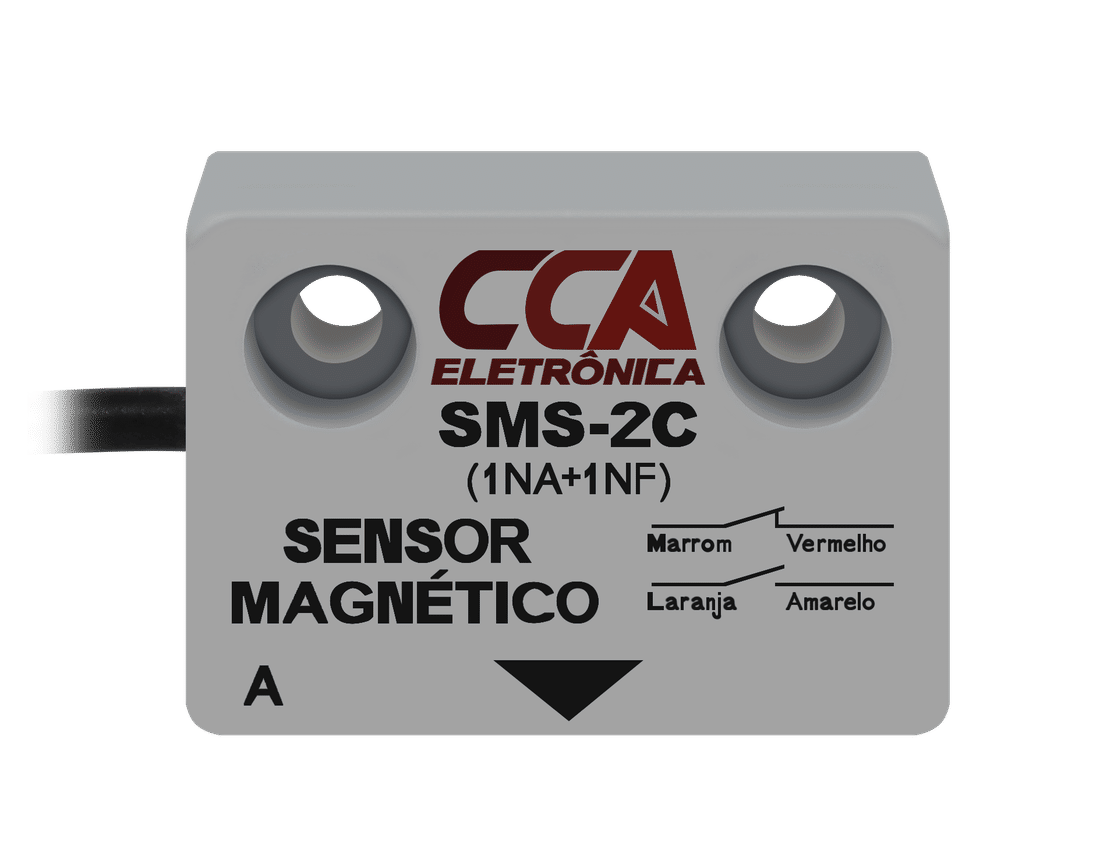 Sensor Magnético de Proximidade 1NA + 1NF - Emissor + Receptor - SMS-2C