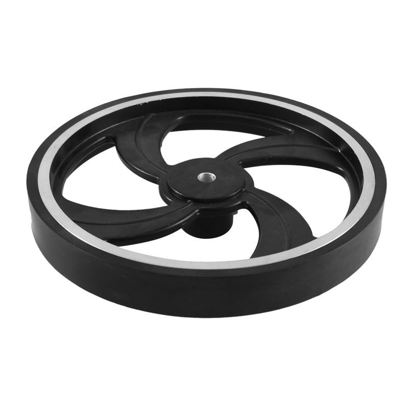 Roda Roldana Metálica com Borracha 500mm de Perímetro para Encoder Eixo 6mm Roda Roldana Metálica com Borracha 500mm de Perímetro para Encoder Eixo 6mm
