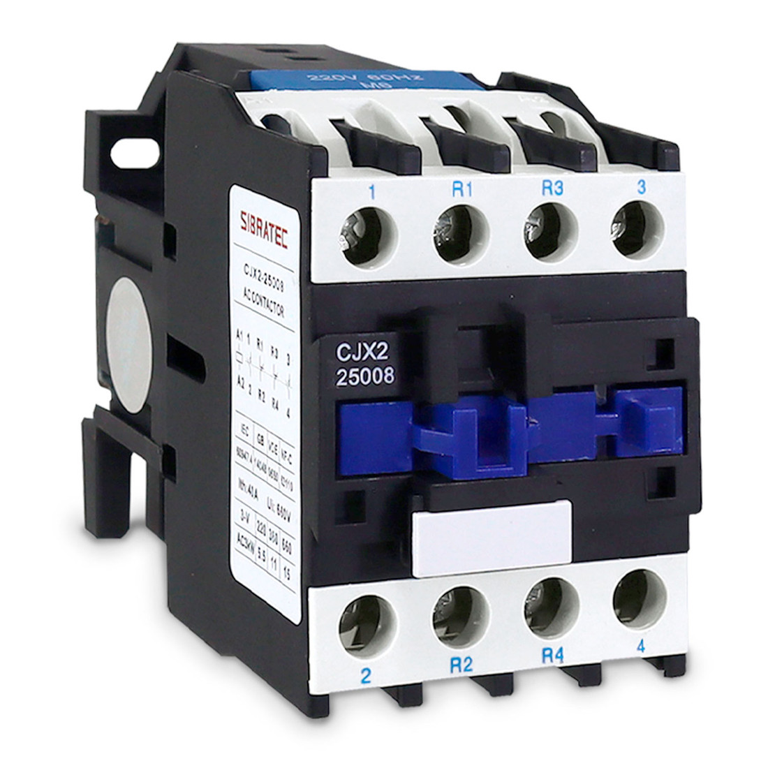 Contator Tetrapolar (2Na+2Nf) 25A Bobina 220V para Transferência de Redes - CJX2-25008