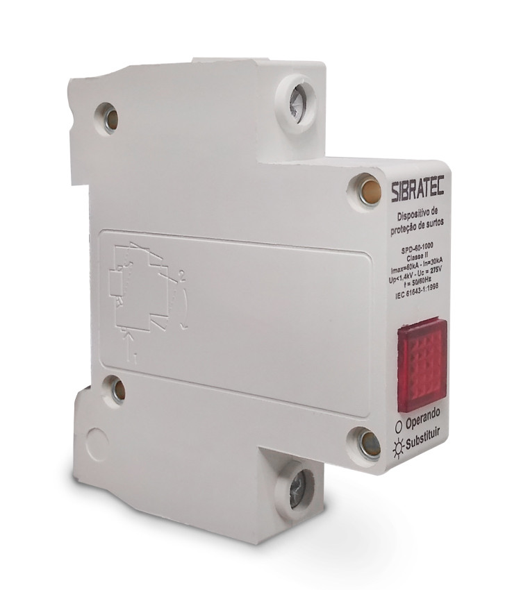 DPS Dispositivo Protetor de Surto Monopolar 30/60kA 275V Bivolt Classe 2 - SPD-60-275 DPS Dispositivo Protetor de Surto Monopolar 30/60kA 275V Bivolt Classe 2 - SPD-60-275