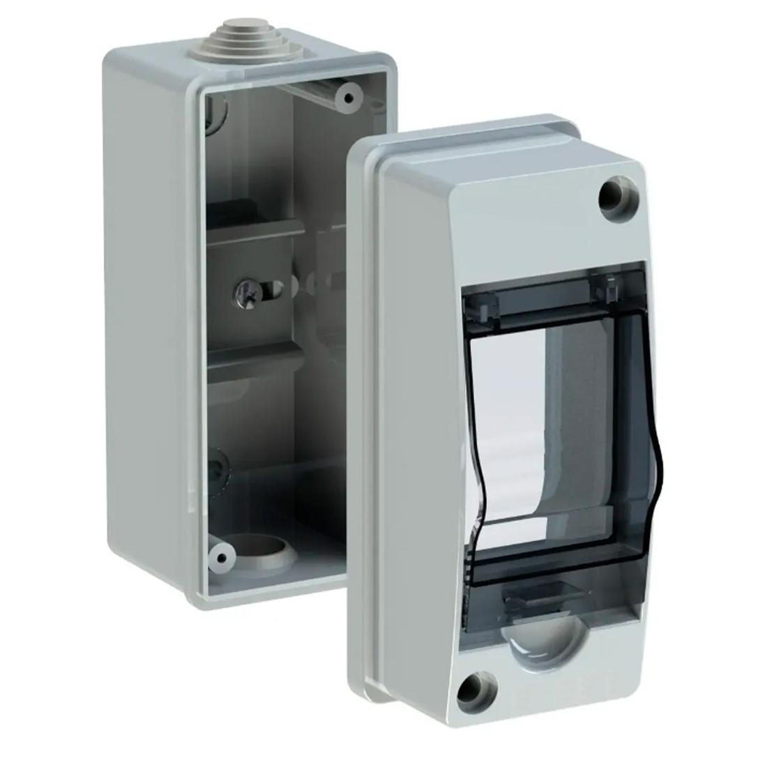 Caixa Plástica de Sobrepor para Disjuntor DIN 2 Polos com Visor de Proteção - ST-2