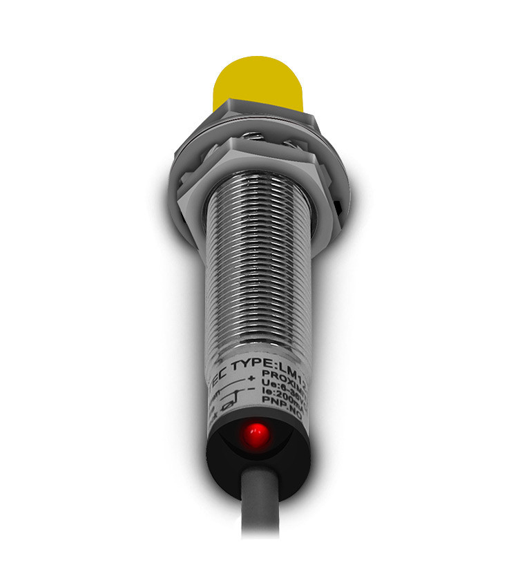 Sensor Indutivo não Faceado 12mm PNP-NA 6-36V Range 4mm com 3 Fios - LM12-3004PA Sensor Indutivo não Faceado 12mm PNP-NA 6-36V Range 4mm com 3 Fios - LM12-3004PA