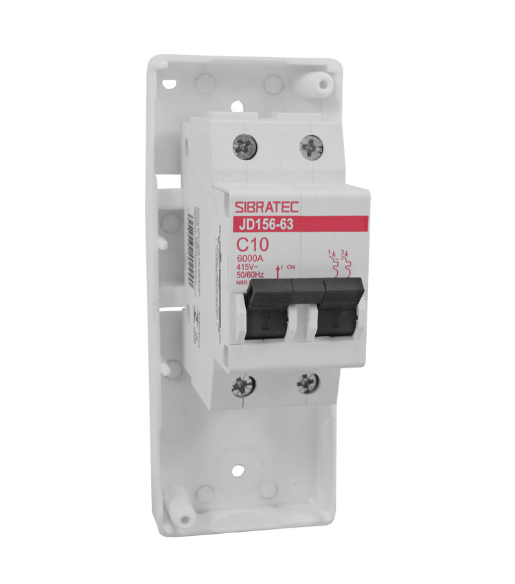 Caixa com Tomada de Sobrepor 2P+T 20A + Disjuntor Bi 20A - CSDB20-T20 Caixa com Tomada de Sobrepor 2P+T 20A + Disjuntor Bi 20A - CSDB20-T20