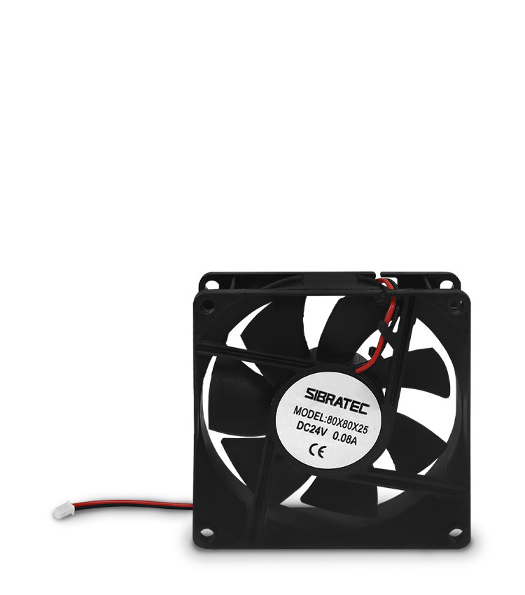 Ventilador Axial 80x80mm Plástico 24Vdc Industrial