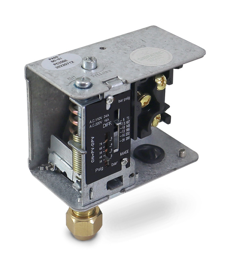 Pressostato Ajuste 4-20Bar com Autoreset e 1 Contato reversível 16A/220Vca - PC20D Pressostato Ajuste 4-20Bar com Autoreset e 1 Contato reversível 16A/220Vca - PC20D