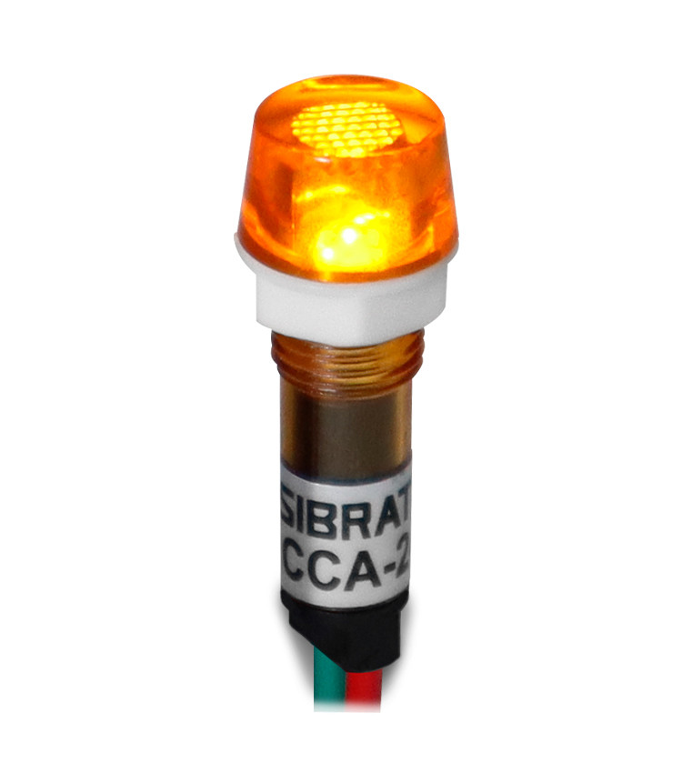 Sinaleiro LED Amarelo 12V-24V Padrão 9mm - Tipo "Olho de Boi" Sinaleiro LED Amarelo 12V-24V Padrão 9mm - Tipo "Olho de Boi"