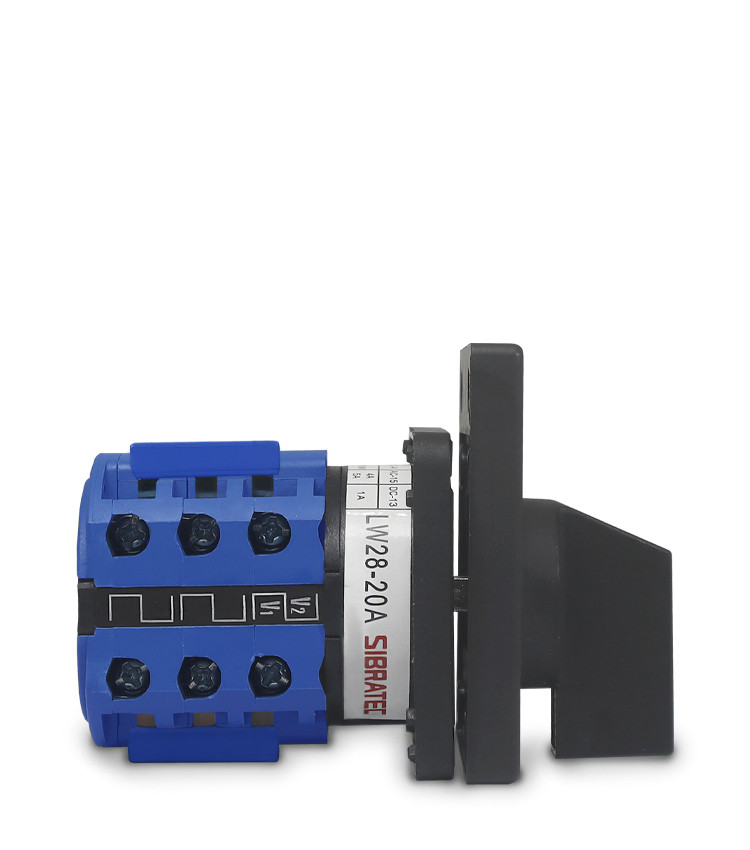 Chave Voltimétrica Rotativa com 7 Posições 660V 20A para Porta de Painel - LW28-20V Chave Voltimétrica Rotativa com 7 Posições 660V 20A para Porta de Painel - LW28-20V