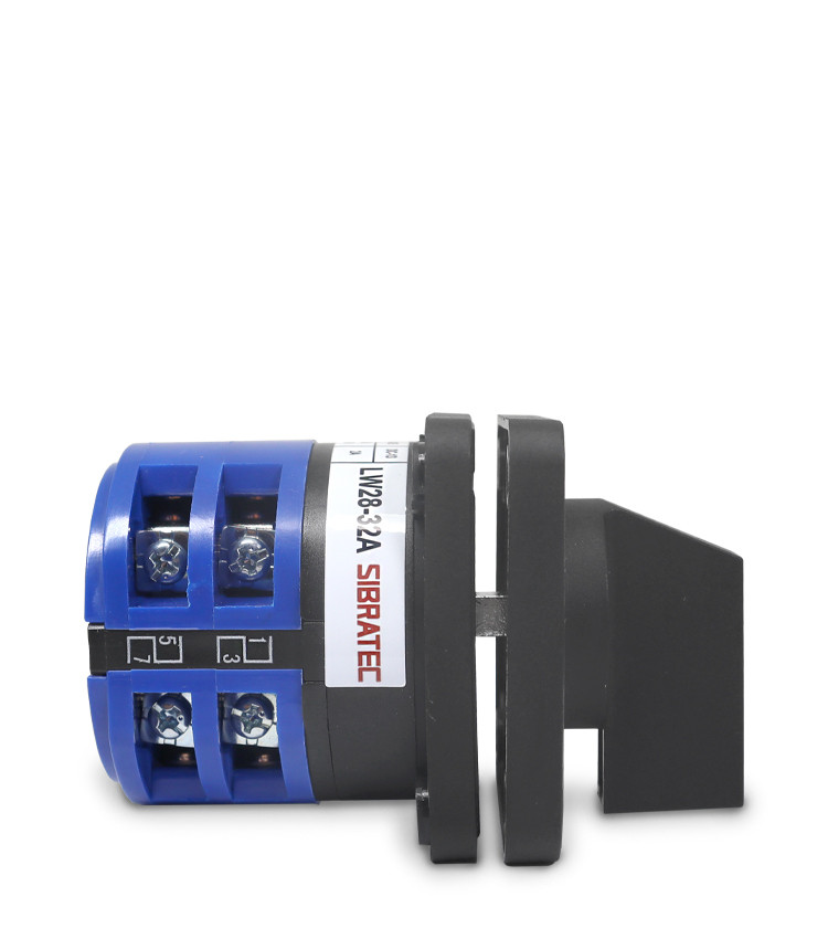 Chave Liga / Desliga Rotativa 32A 4 Polos para Porta de Painel - LW28-32A