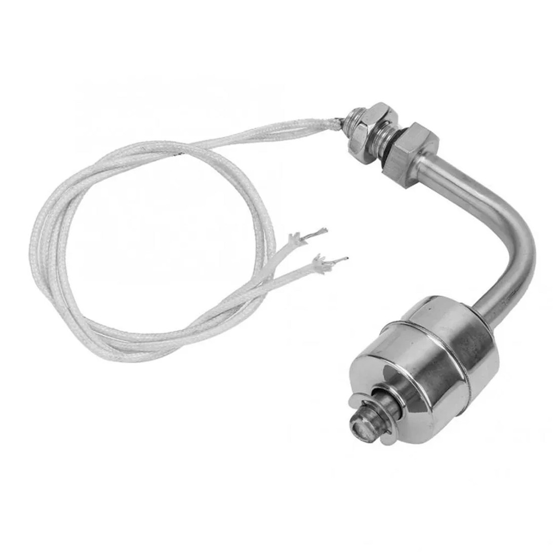 Boia de Nível Aço Inox Horizontal 90 Graus 78mm 1NA Cabo com 30cm IP67