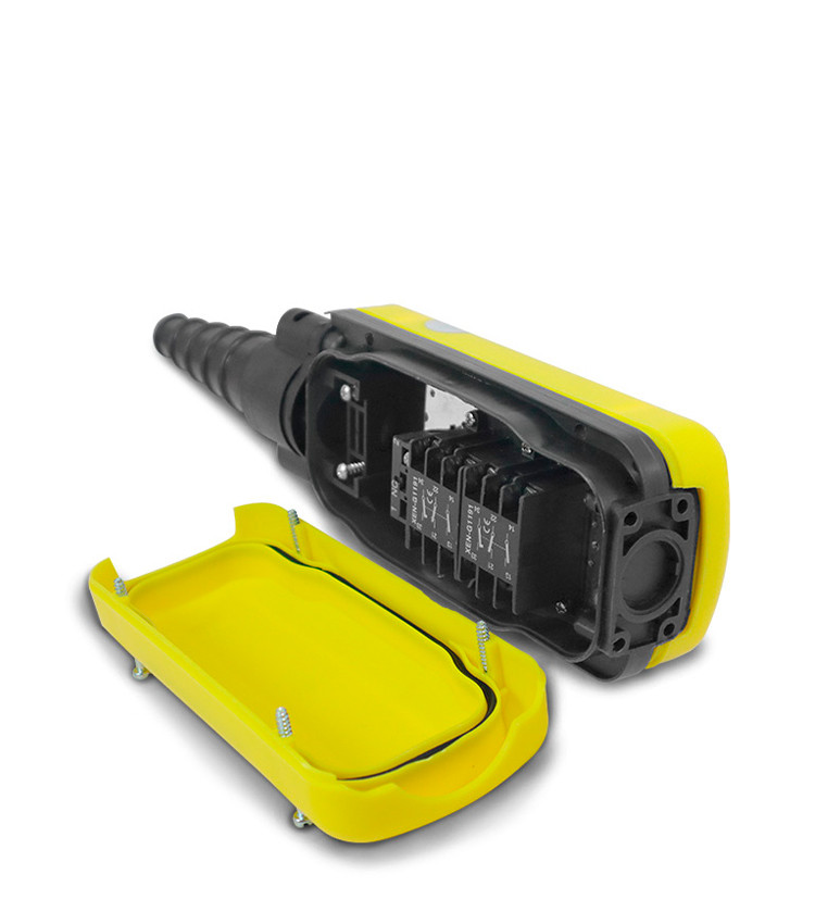 Botoeira Industrial Pendente com 2 Botões com 2 Estágios + Botão Emergência - XAC-A2913 Botoeira Industrial Pendente com 2 Botões com 2 Estágios + Botão Emergência - XAC-A2913