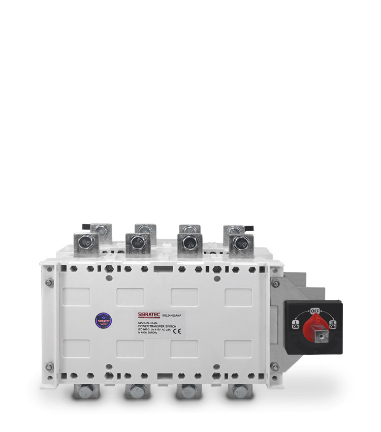 Chave de Transferência Manual 400A 4 Polos 3 Posições Rede Gerador - SGLZ