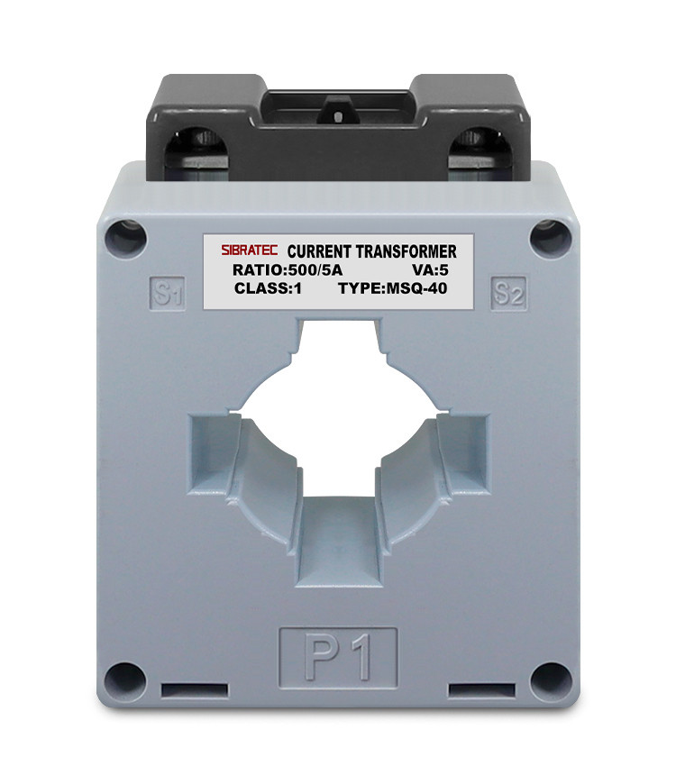 Transformador de Corrente (TC) Relação de 500/5A - Furo cabo 31mm - MSQ40 Transformador de Corrente (TC) Relação de 500/5A - Furo cabo 31mm - MSQ40