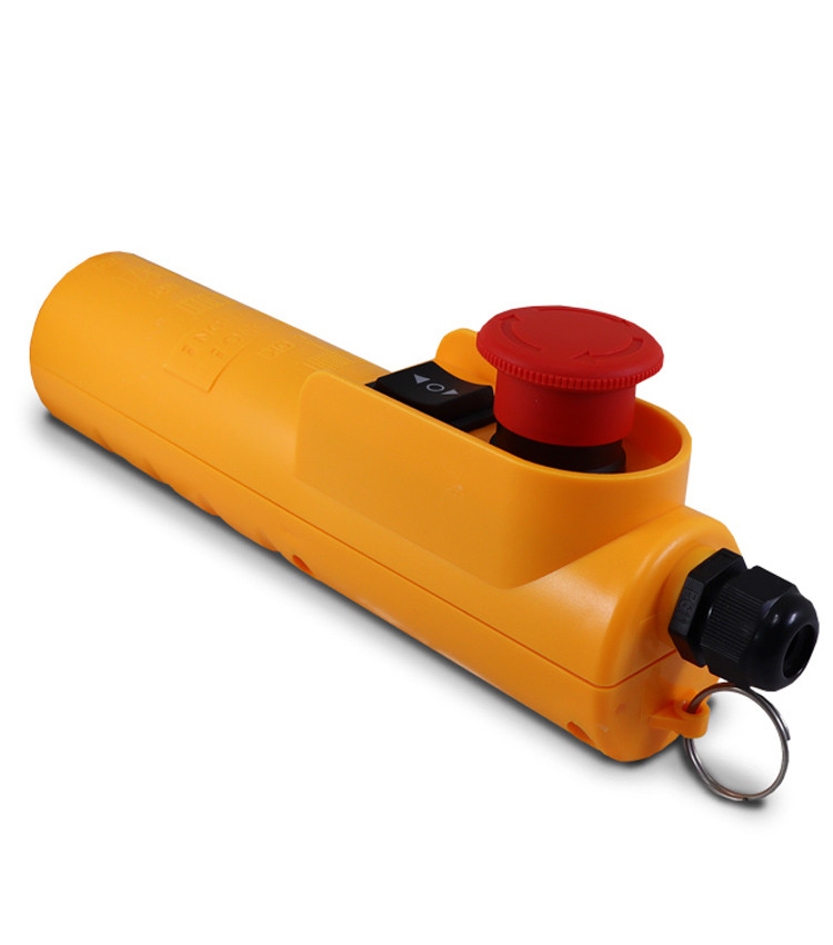 Botoeira Comando para Talha Chave 3 Posições + Emergência + Capacitor Botoeira Comando para Talha Chave 3 Posições + Emergência + Capacitor