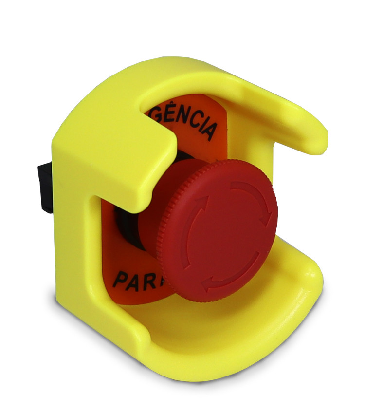 Protetor Plástico Guarda Alta Amarelo para Botão de Emergência 22mm - SA-EG2 Protetor Plástico Guarda Alta Amarelo para Botão de Emergência 22mm - SA-EG2