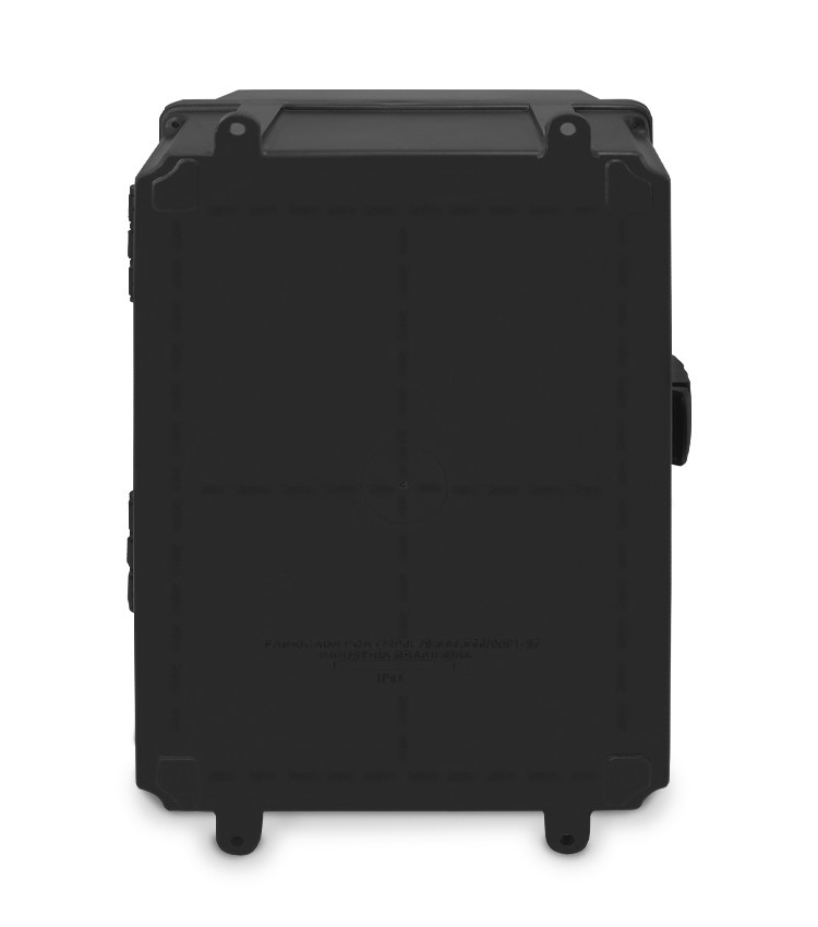 Quadro de Comando Caixa Plástica Preta M 28x18x14cm para Montagem de Materiais Elétricos - C281814