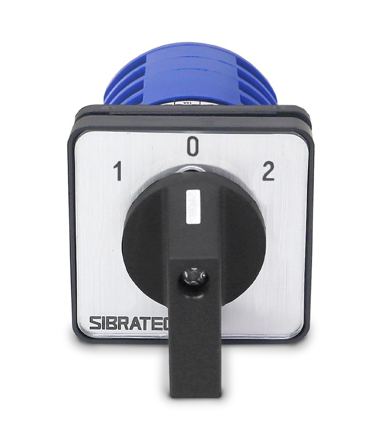 Chave de Transferência Rotativa 32A | 4 Polos | 3 Posições | Porta de Painel | Rede Gerador - LW28-32-4P