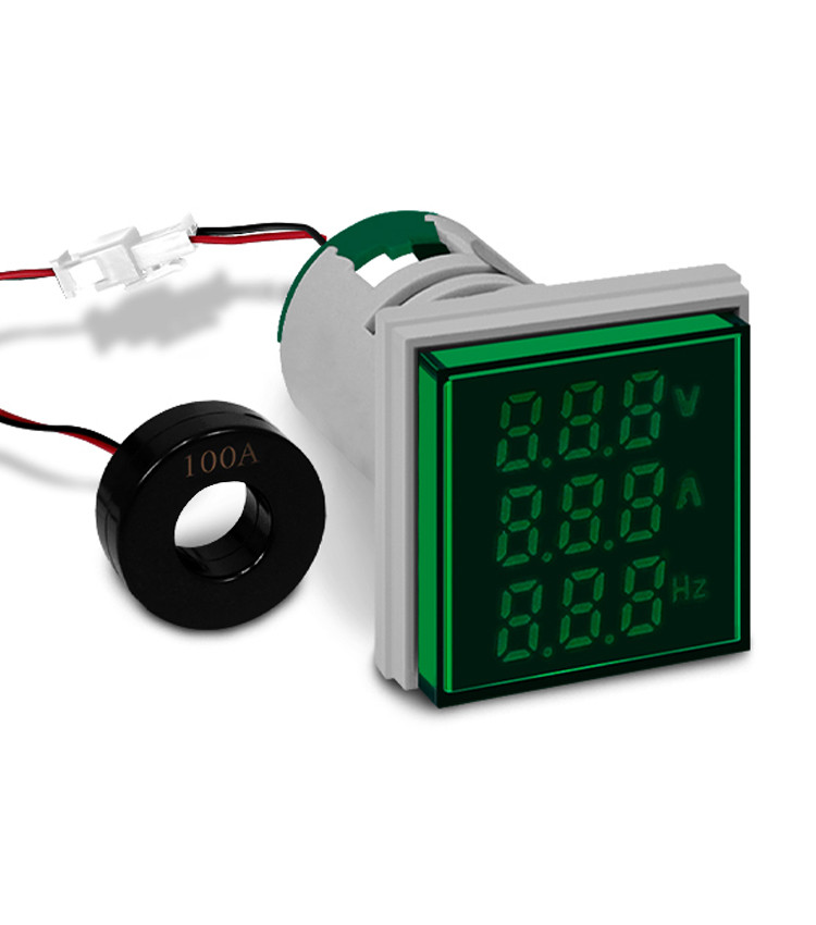 Multimedidor Digital Verde 22mm Tensão, Corrente e Frequência - AD22-22VAHS/G Multimedidor Digital Verde 22mm Tensão, Corrente e Frequência - AD22-22VAHS/G