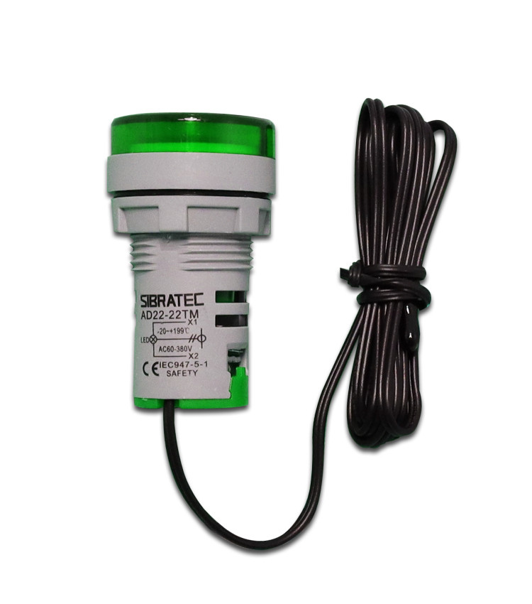 Medidor de Temperatura Digital -20 A 199°C Verde 22mm Bivolt 110V / 220V - AD22-22TMG Medidor de Temperatura Digital -20 A 199°C Verde 22mm Bivolt 110V / 220V - AD22-22TMG