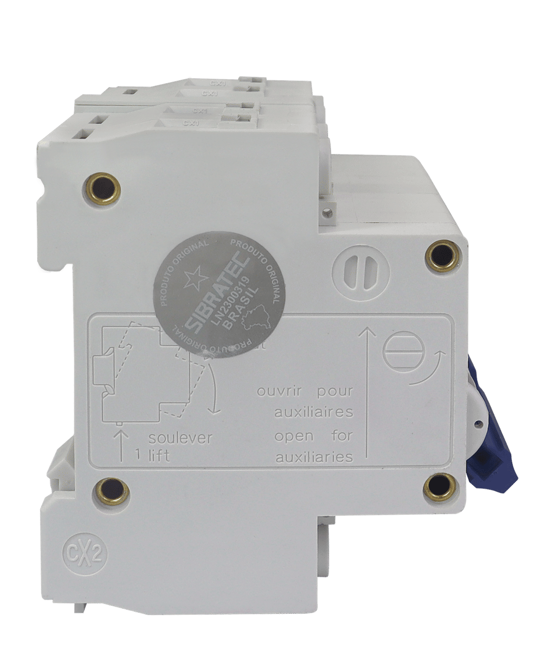 Chave de Transferência Rede Gerador Manual 63A 2 Polos para Trilho DIN com Disjuntor Intertravado - DZ-47