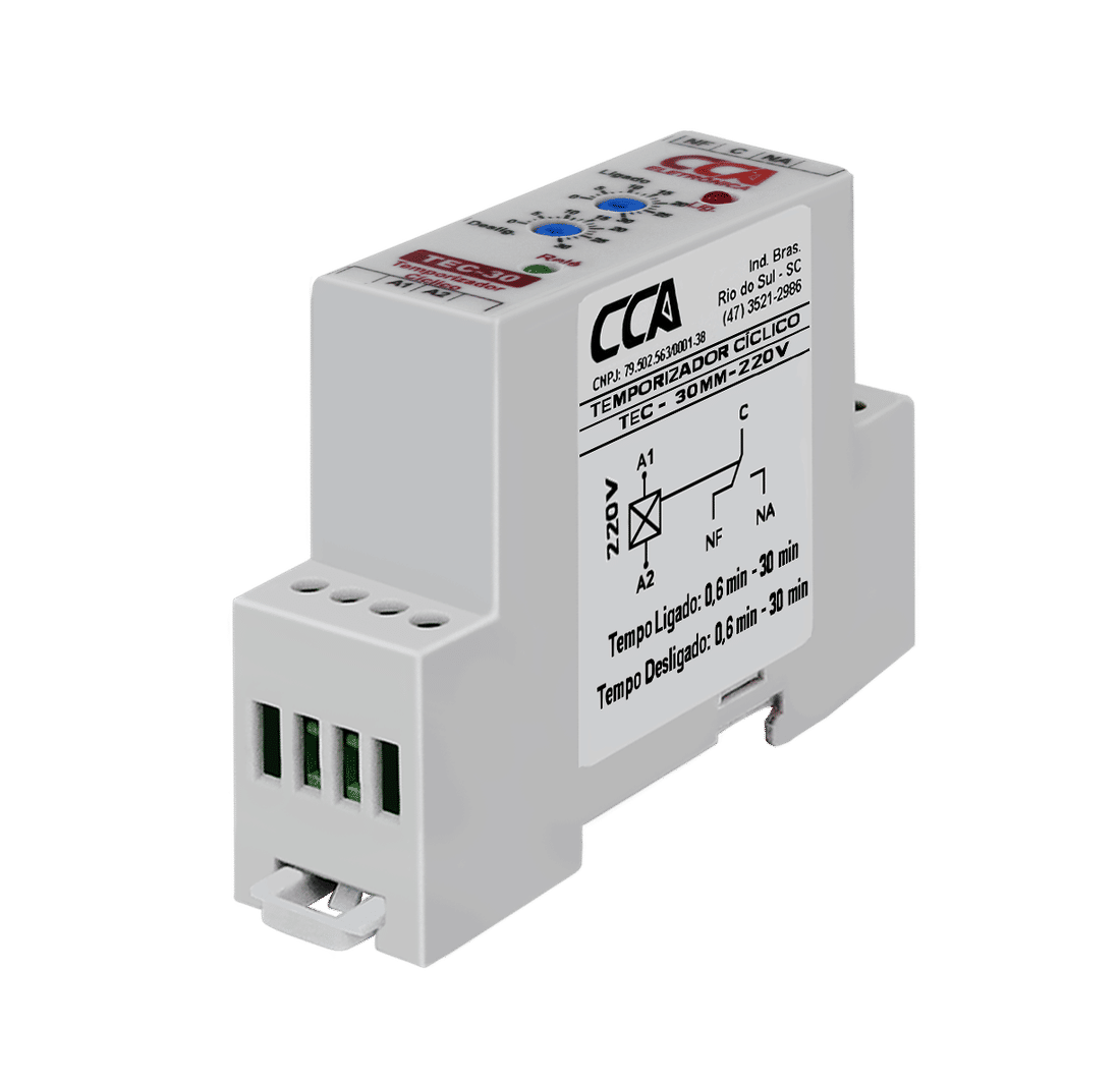 Temporizador Cíclico Liga 0-30 Min. X Desliga 0-30 Min. - 220V