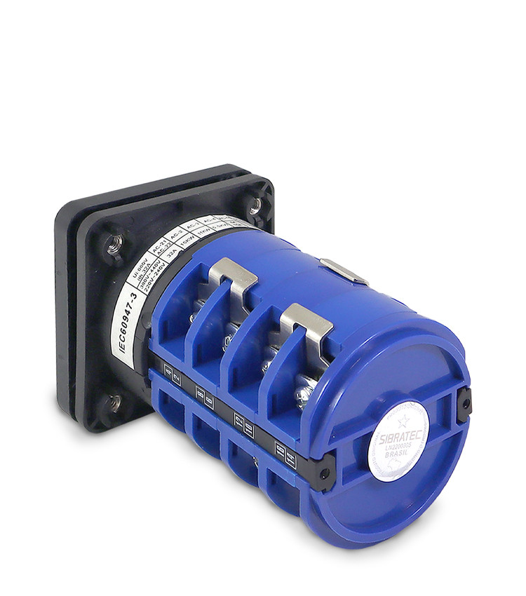 Chave Rotativa Manual Estrela Triangulo 3 Polos 32a para Porta De Painel - LW28-32A-YD