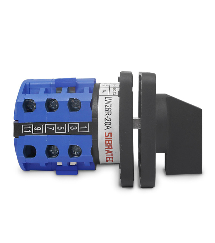 Chave Reversora Rotativa Trifásica 20A (1-0-2) Porta de Painel - LW26R Chave Reversora Rotativa Trifásica 20A (1-0-2) Porta de Painel - LW26R