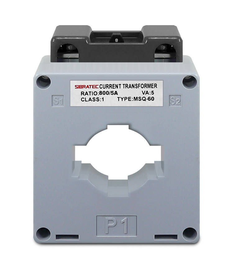 Transformador de Corrente (TC) Relação de 800/5A - Furo cabo 46mm - MSQ60 Transformador de Corrente (TC) Relação de 800/5A - Furo cabo 46mm - MSQ60