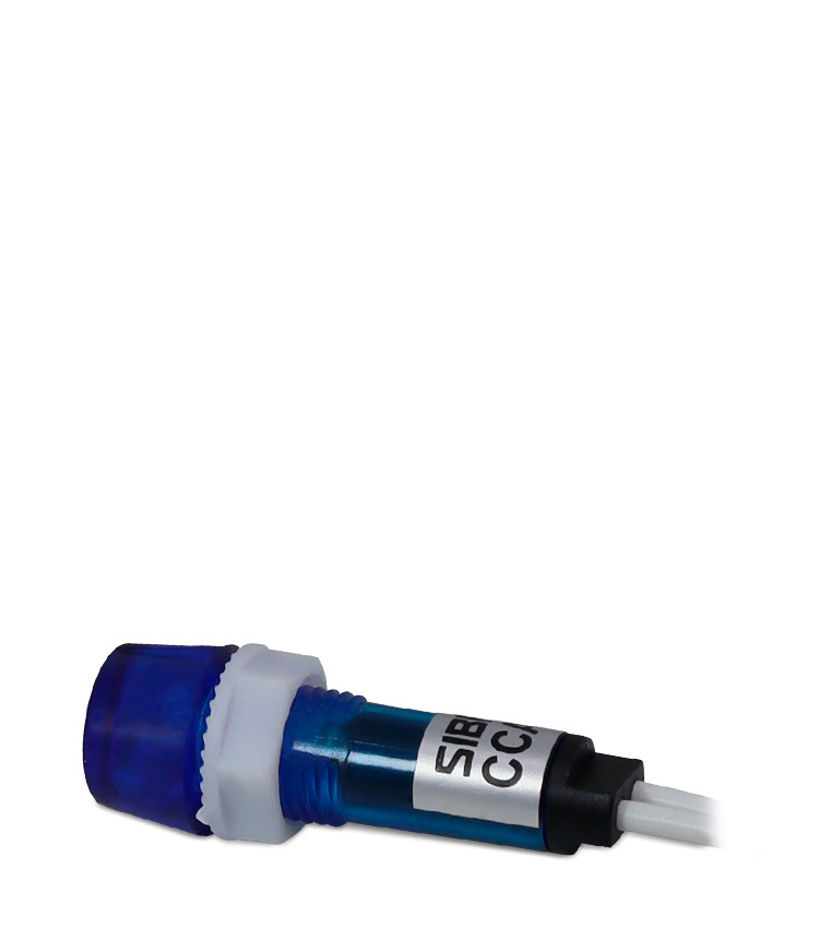 Sinaleiro LED Azul 110V-220V Padrão 9mm - Tipo "Olho de Boi" Sinaleiro LED Azul 110V-220V Padrão 9mm - Tipo "Olho de Boi"