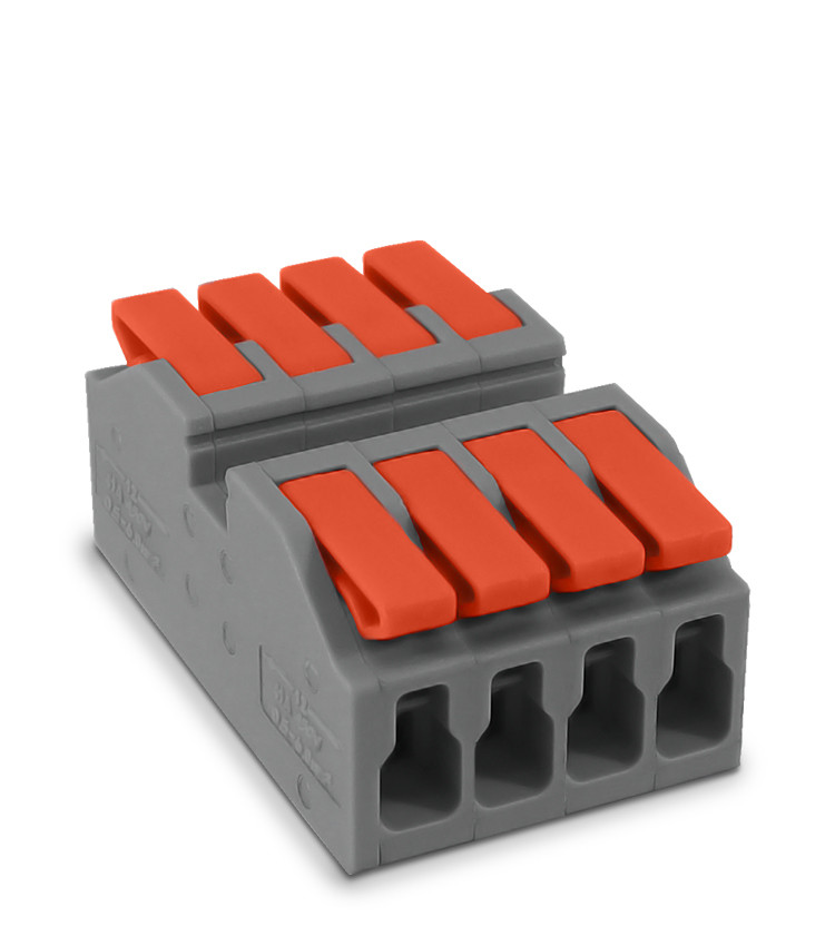 Conector de Emenda Rápida 4 Vias 4 Polos para Cabo até 6mm² Corrente máx. 41A - KV226