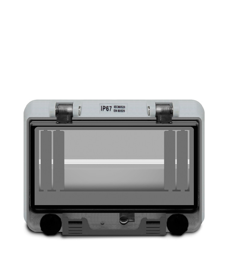 Visor Basculante De Embutir Disjuntor Din Até 6 Polos IP67 Visor Basculante De Embutir Disjuntor Din Até 6 Polos IP67