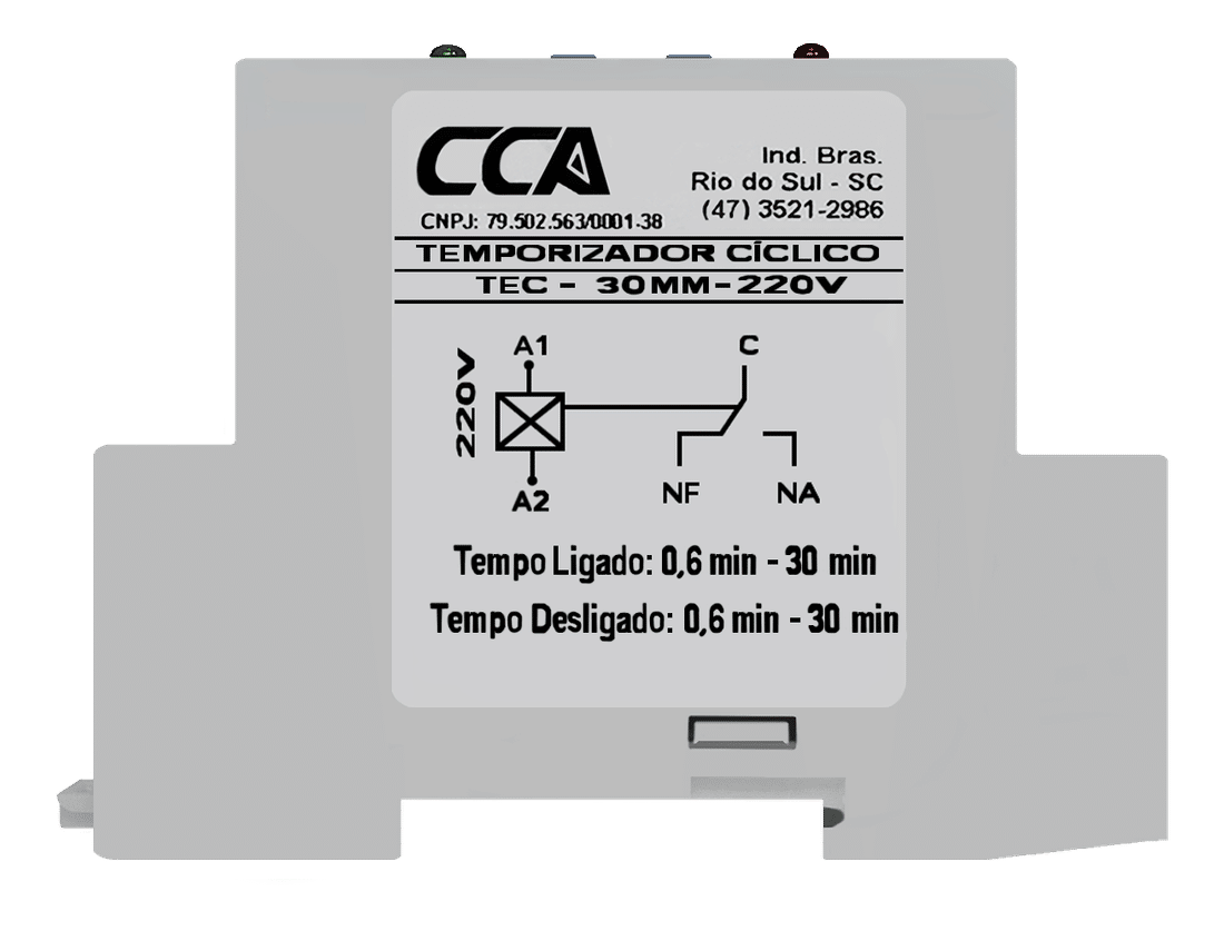 Temporizador Cíclico Liga 0-30 Min. X Desliga 0-30 Min. - 220V