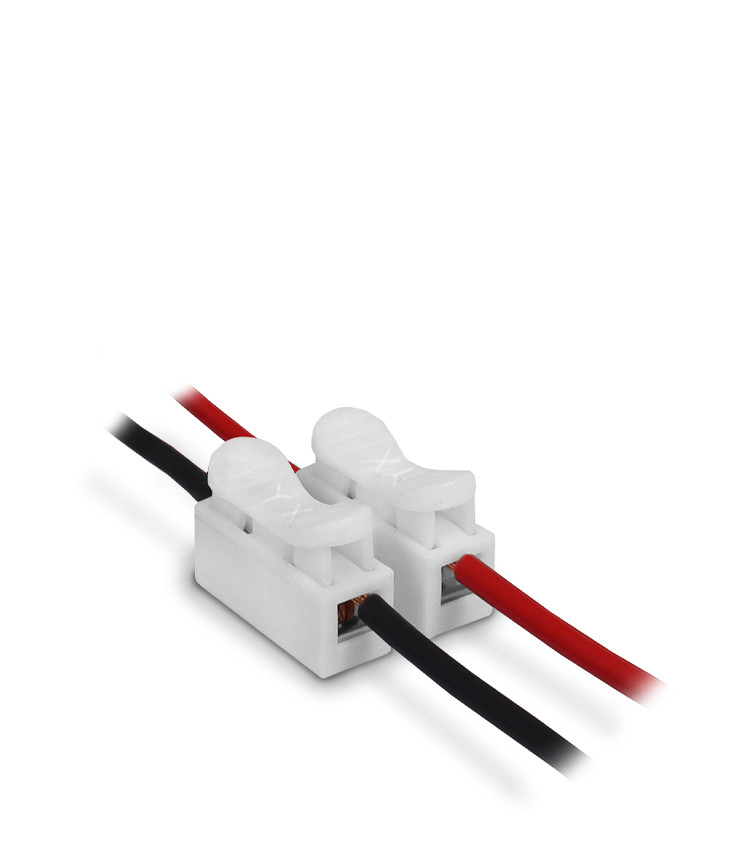 Kit 100 Conector Rápido Emenda 2 Vias Inline Cabo até 2,5mm² Corrente Máx. 10a - CH-2