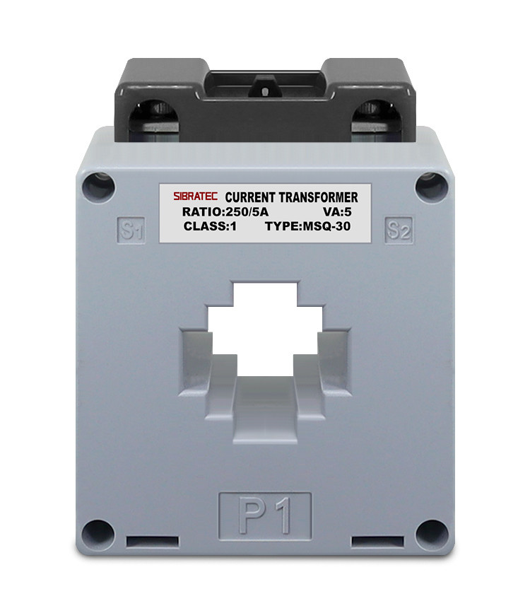 Transformador de Corrente (TC) Relação de 250/5A - Furo cabo 31mm - MSQ30 Transformador de Corrente (TC) Relação de 250/5A - Furo cabo 31mm - MSQ30