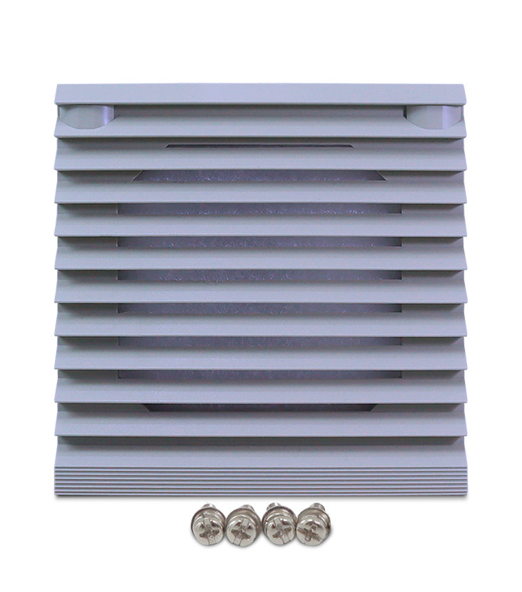 Veneziana com Filtro para Ventilador 80x80mm cor Bege