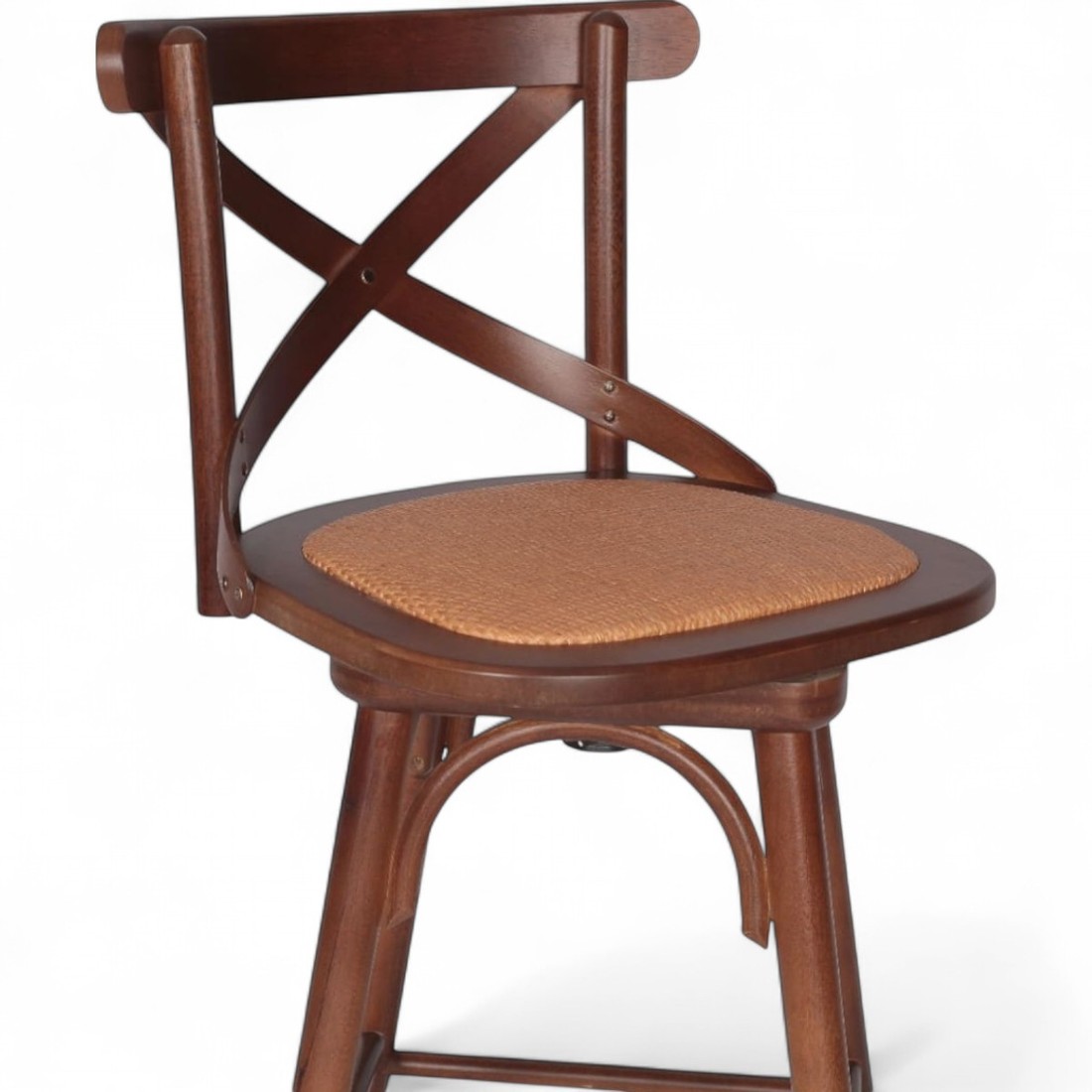 Banqueta Espanha Giratória Assento Rattan