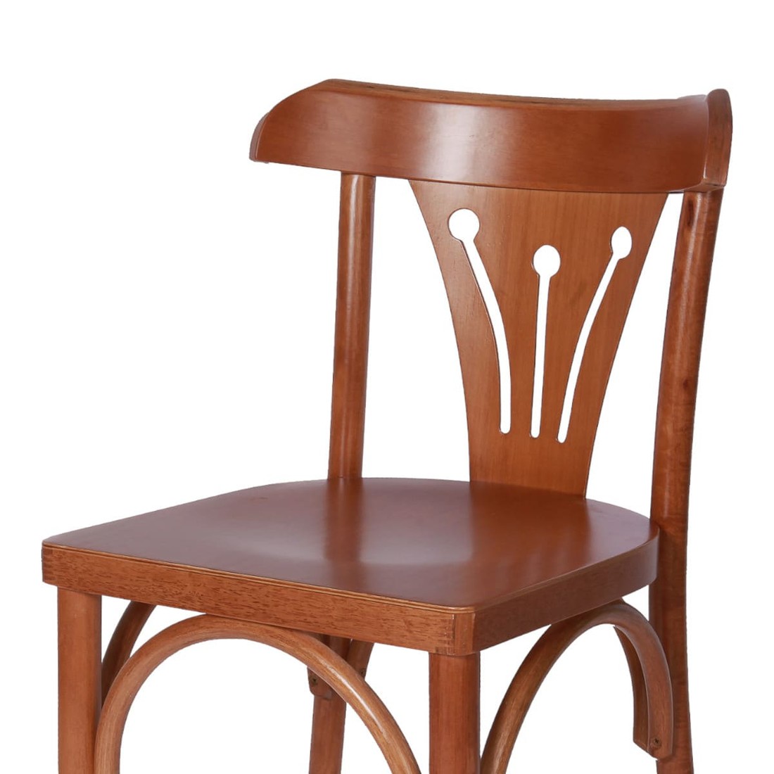 Cadeira Brasília Confortável Madeira Nobre no Castanho