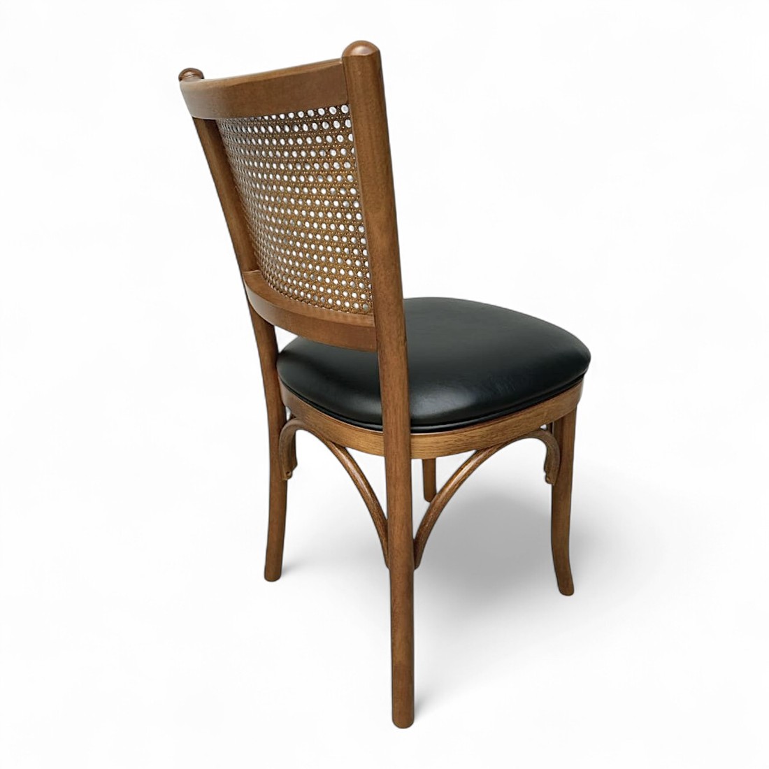 Cadeira Luxemburgo Cor Castanho Assento Estofado Courissimo Preto Cadeira Luxemburgo Cor Castanho Assento Estofado Courissimo Preto