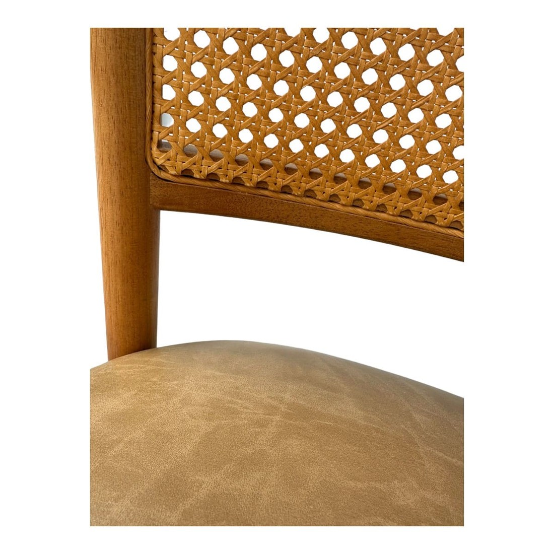 Cadeira Luxemburgo Cor Mel Assento Estofado Itapema Bege Cadeira Luxemburgo Cor Mel Assento Estofado Itapema Bege