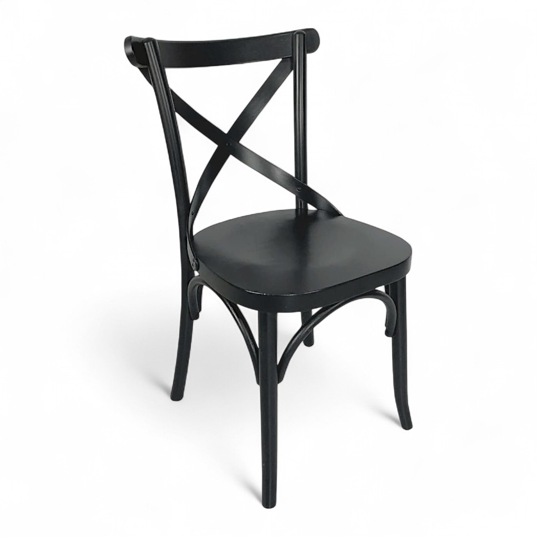 Cadeira Espanha Cor Preta Assento Madeira Cadeira Espanha Cor Preta Assento Madeira