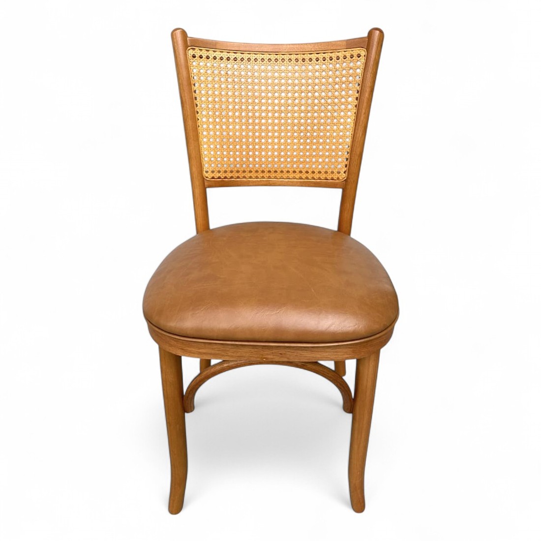 Cadeira Luxemburgo Cor Mel Assento Estofado Itapema Camel