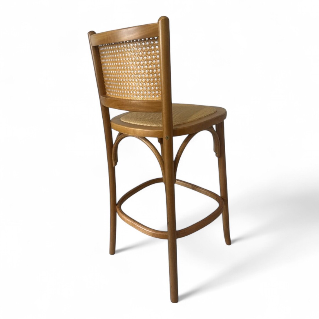 Banqueta Luxemburgo Cor Mel Assento Rattan