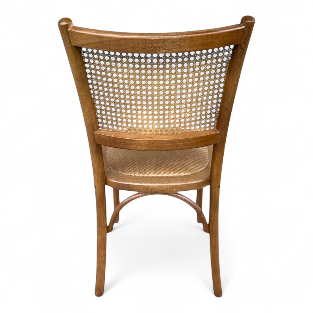 Cadeira Luxemburgo Madeira Maciça Verniz Castanho Com Rattan Cadeira Luxemburgo Madeira Maciça Verniz Castanho Com Rattan
